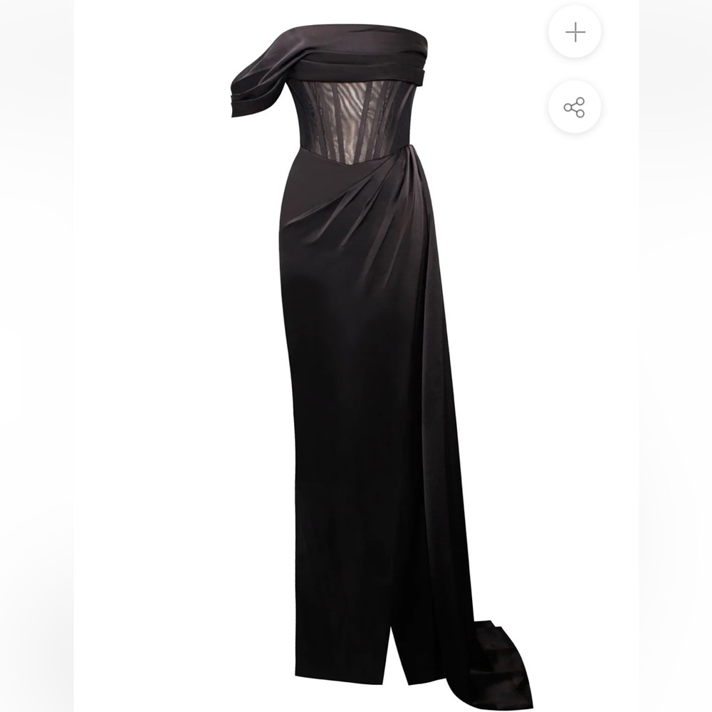 Miss Circle Rebecca black tie dress